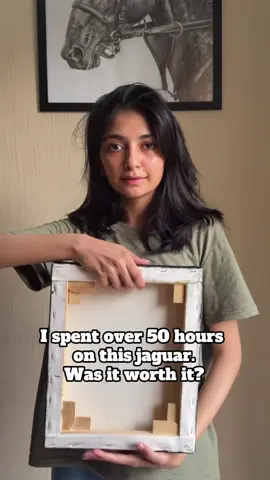 Revealing my new painting. “The Silent Hunter” #youngartist #acryliconcanvas #artgallery 