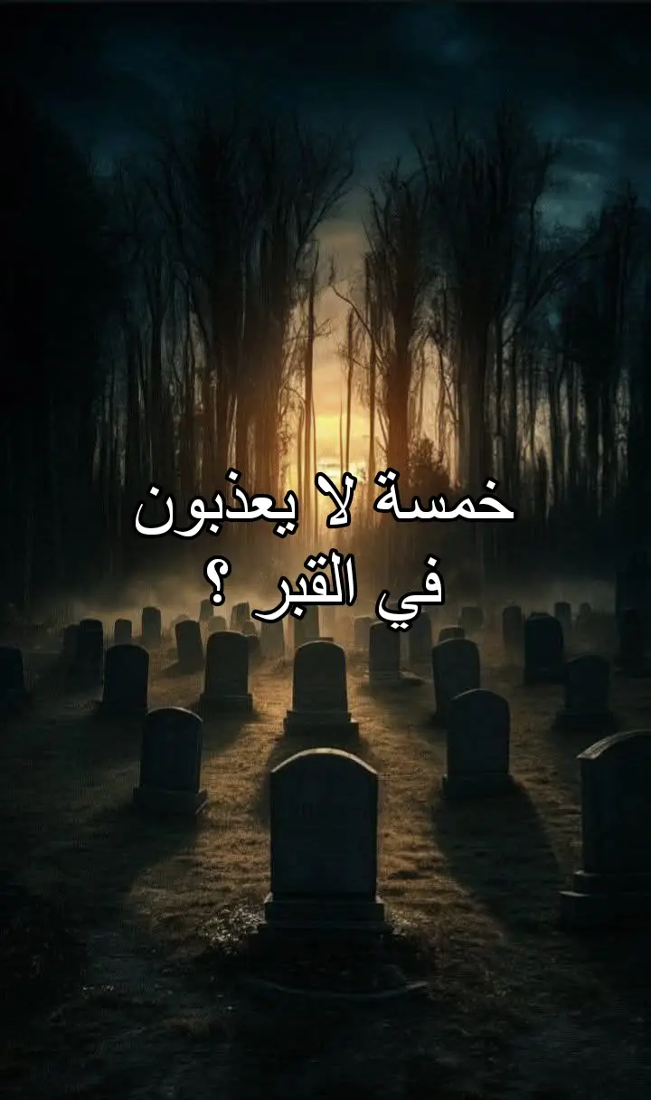 خمسة لا يعذبون في القبر 🌸🕋❤🌹 #اسئلة_دينية #سؤال_جواب #معلومات_عامة #حقائق #معلومات_مفيدة #غموض #اسرار #foryoupage #foryou #fyp 