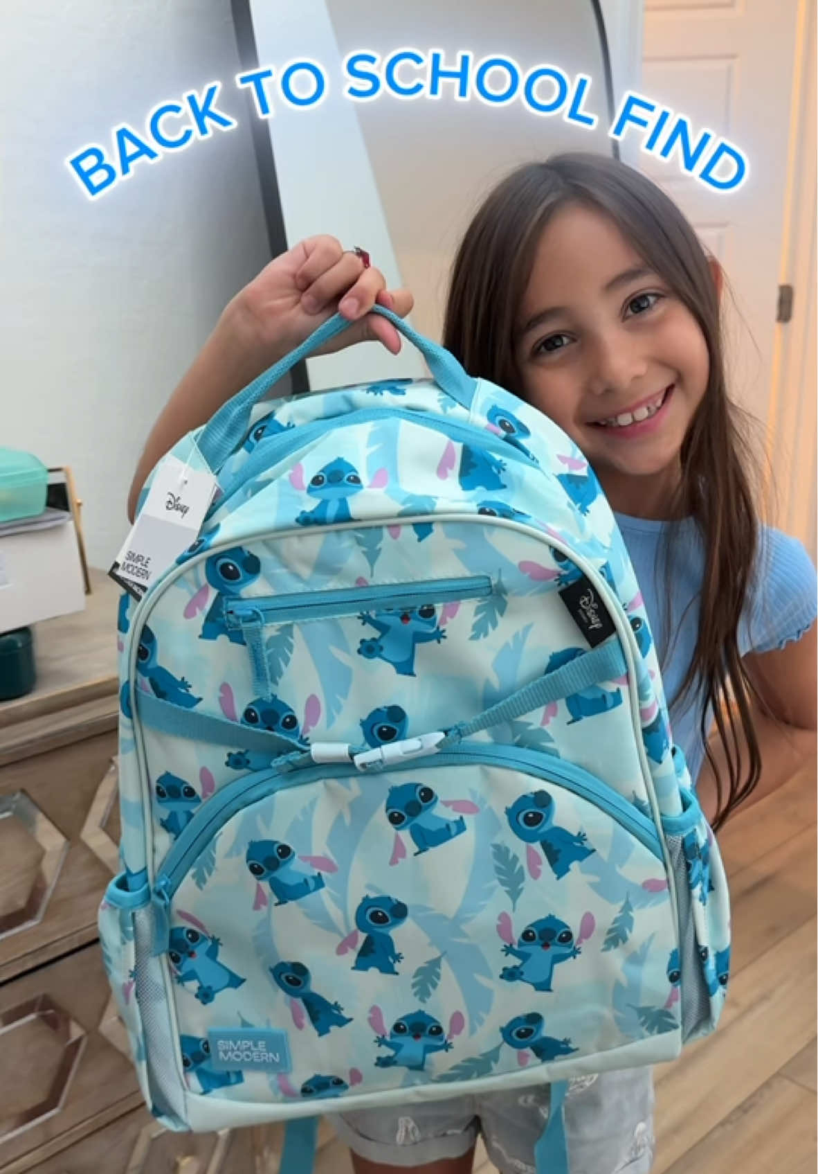 If you have a Stitch lover like I do this is the perfect backpack @Simple Modern! This is how the 18L looks on my 3rd grader 💙🩵 so cute and the quality is unmatched!! #simplemodernbackpack #backtoschoolshopping #momfinds #backtoschoolfinds #stitchbackpack #MomsofTikTok #momoffour #bestbackpack 