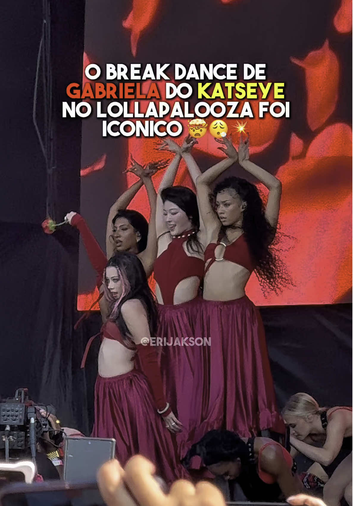 NADA me preparou pra esse final de Gabriela no show do KATSEYE 🤯 Elas são artistas DEMAIS ⭐️ #katseye #lollapalooza #lollabr #eyekons 