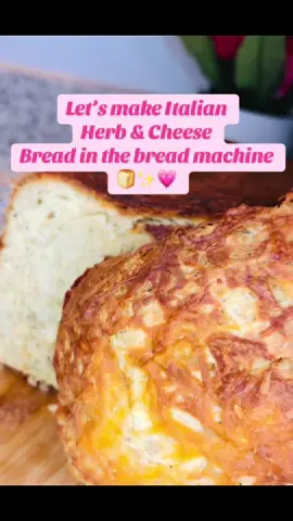 Let’s make some Italian Herb & Cheese Bread in the bread machine 🍞💕✨ #breadmachine #breadmaker #breadmachinerecipes #yum #fypシ 