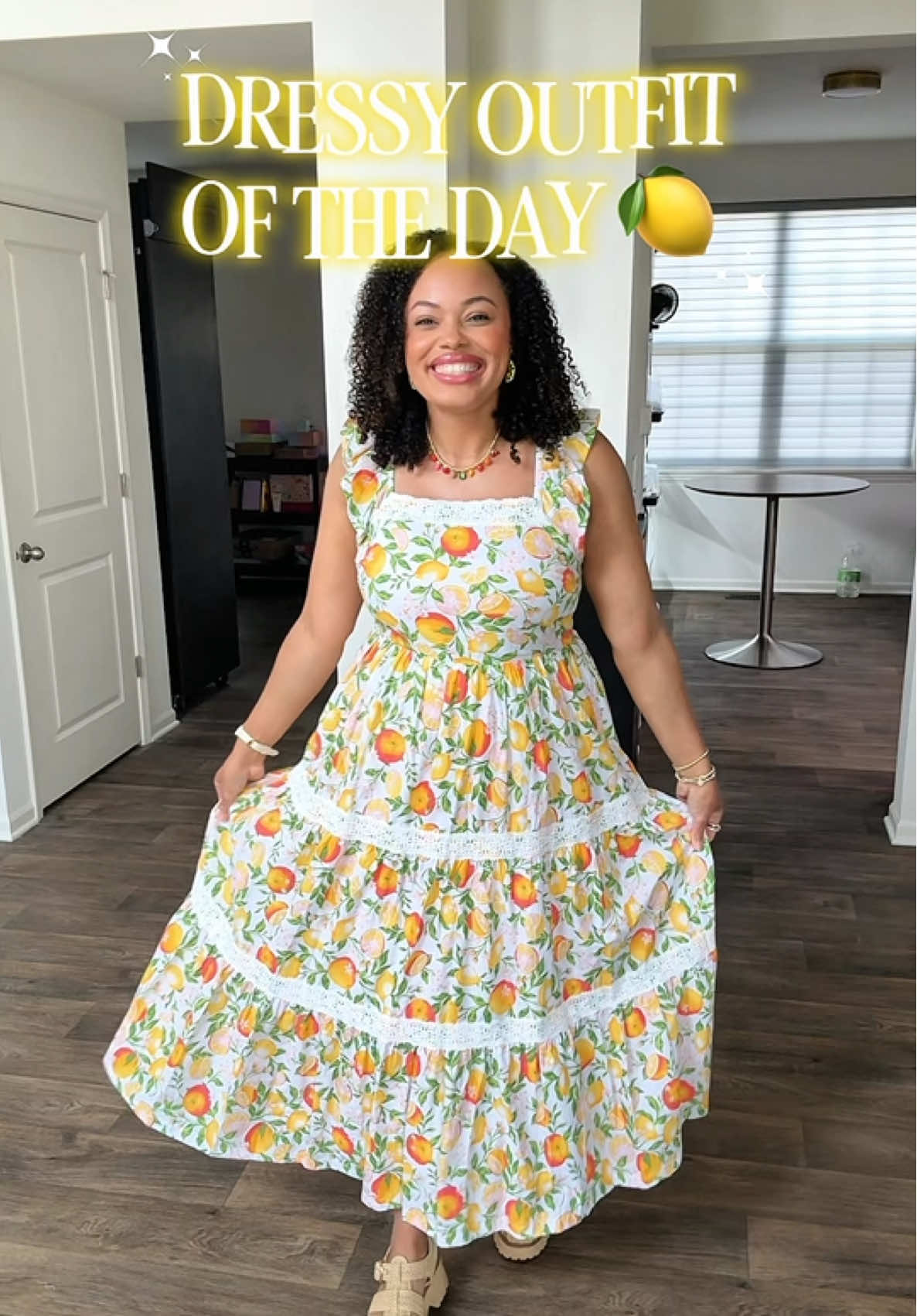 I’m all about fashion with fruit on it! 🍋 🍓 🍒 and all of these pieces I found at @TJ Maxx 🙌🏽 #jessicasbeautyblog #chicagobeautycontentcreator #tjmaxxfinds #maxxinista #lemondress #lemonjewelry #midsizefashion 
