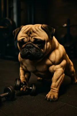 muscle pug #pug #ai #パグ 