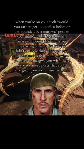 lets be honest, we all chose the margwa on the first video we saw #wouldyourather #shitposting #codzombies #blackopszombies #meme #viral #fyp 