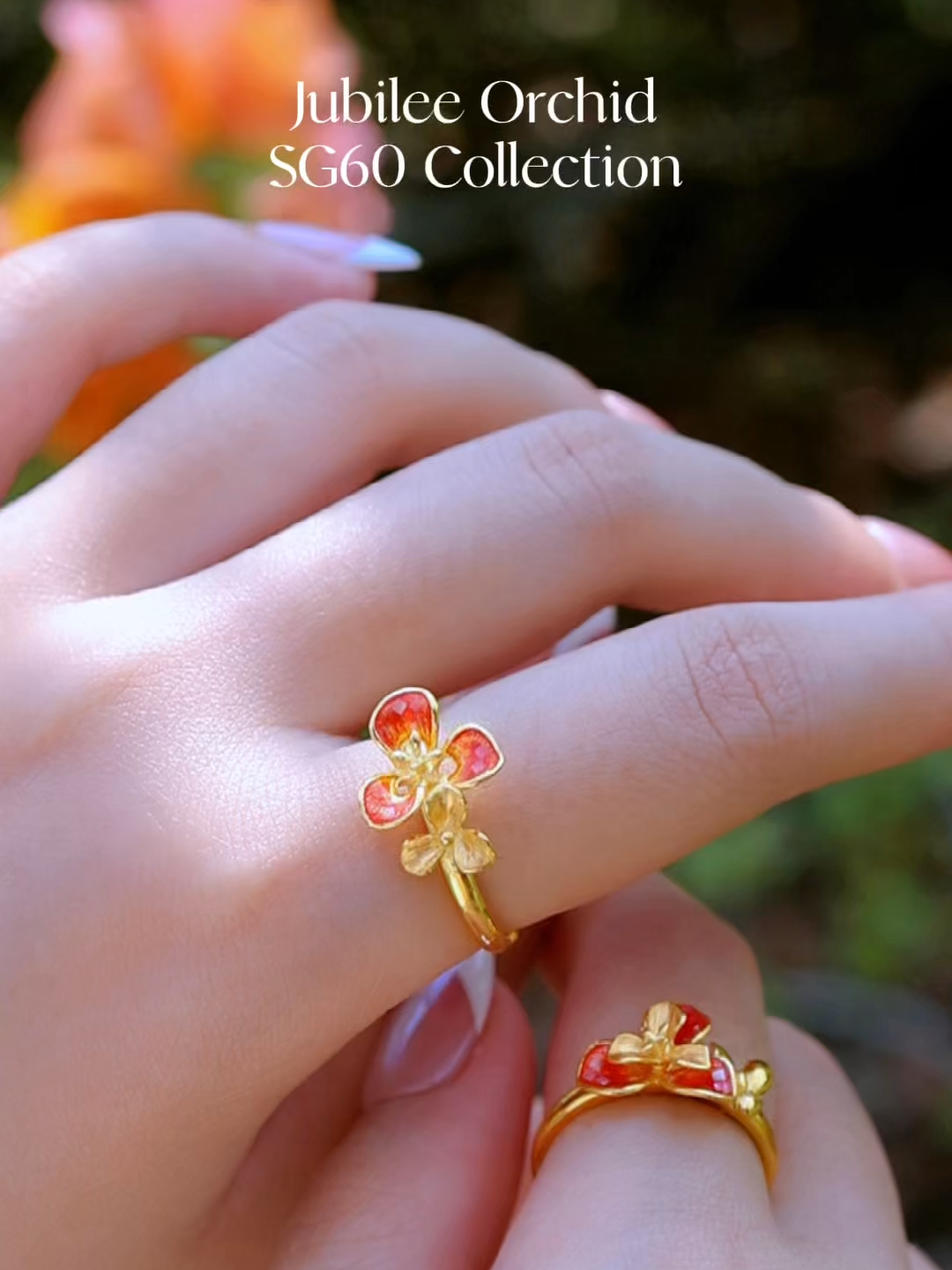 Sparkle in the Sun with our SG60 Jubilee Orchid Collection 🌸☀️ See how each petal catches the light - accented with pink and orange mother-of-pearl for that radiant, sunlit glow. Inspired by Singapore’s national flower, it’s the perfect everyday shine to celebrate SG60 in style. #SKJewellery #SG60 #Orchid #floraljewellery