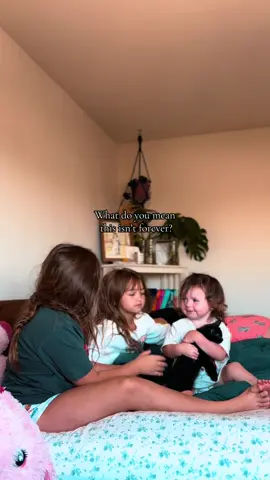 Mornings where we are all snuggled up in bed just hanging out are my favorite. I hope it does last forever 😭😭😭 No kittens were harmed in the making of this video lol. #lazysundaymorning #motherhood #momtok #girlmom #kittensoftiktok 