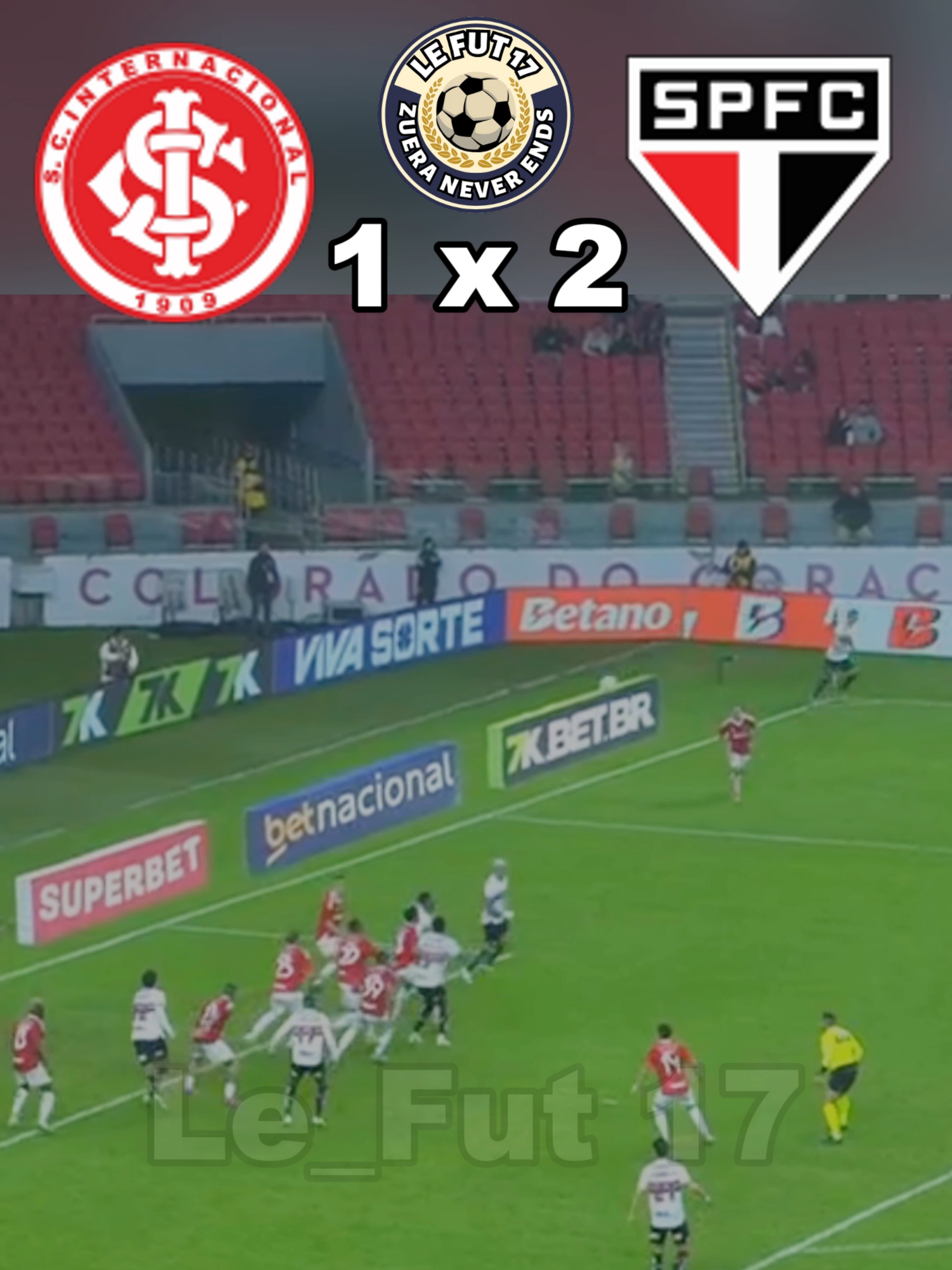 internacional x sao paulo #futebol #internacional #brasileirao #saopaulo #saopaulofc #tricolorpaulista #fut #futbol⚽️ #futeboldazueira #videoviral