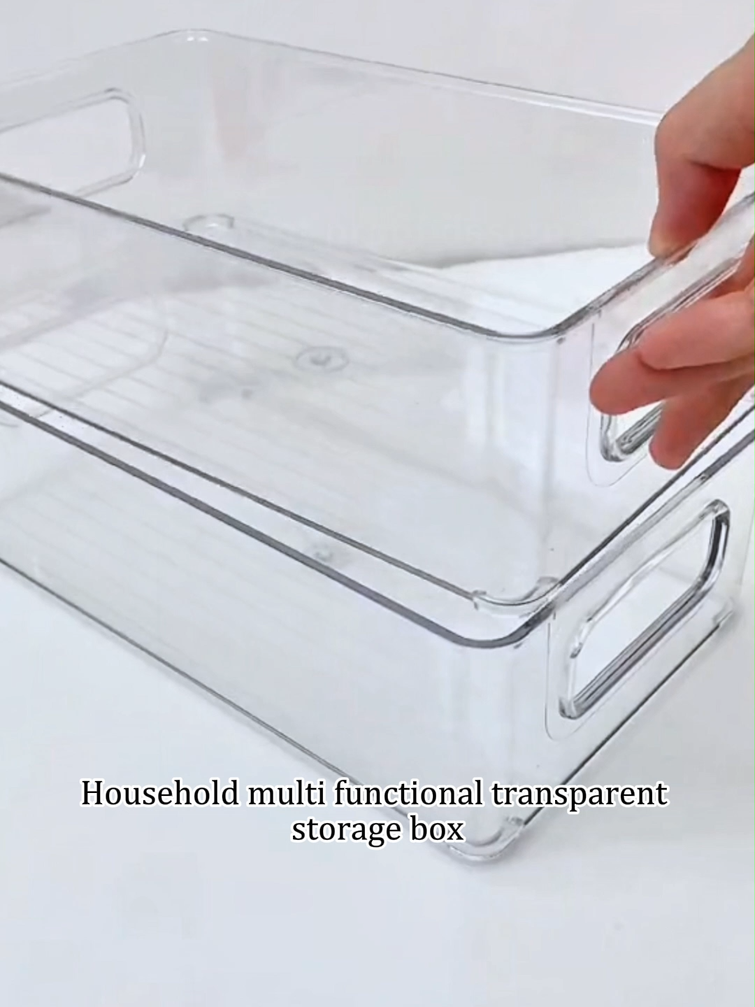 Acrylic Makeup Organizers Food Storage Box Transparent Refrigerator Organizer Rectangular with Handle for Kitchen Food Vegatables Fruits Storage Containers Utensils fridge storage Stackable fridge  storage  box#Transparentstorageboxfortherefrigerator#Rectangularstoragebox