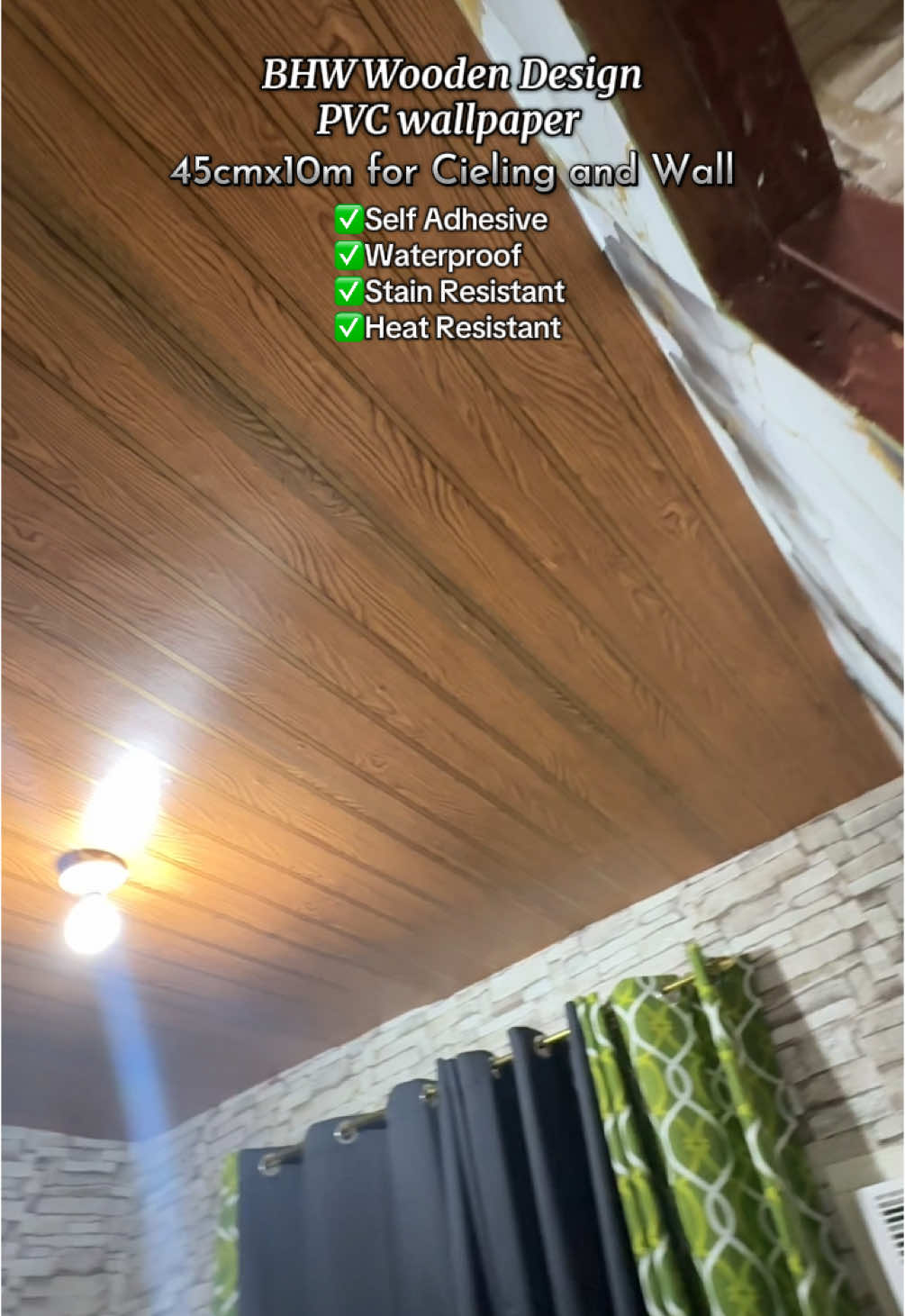 Self Adhesive wooden Design Wallpaper