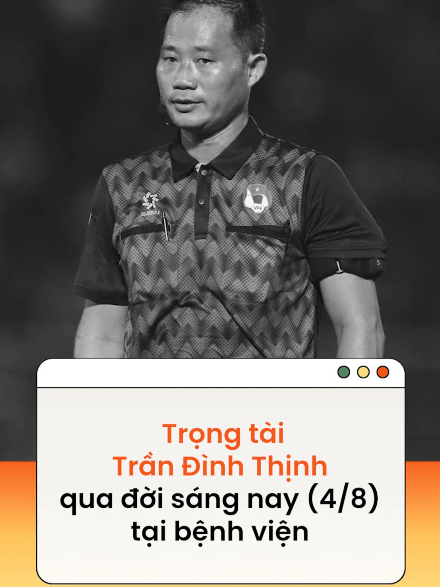 Rạng sáng 4/8, giới trọng tài, bóng đá và người hâm mộ Việt Nam bàng hoàng trước thông tin trọng tài Trần Đình Thịnh - người được vinh danh với danh hiệu Còi bạc mùa giải 2024-2025 - qua đời #news #amm  Theo Phụ nữ Số