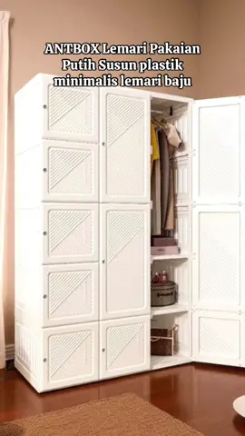 ANTBOX Lemari Pakaian  Putih Susun plastik  minimalis lemari baju#fypシ #wibgajian #lemaripakaian #lemarisusun