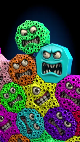 Punctured Nonagoonies and Cyclop Star Monsters 😵 © 2025 Jan Olav Baustad. All rights reserved. #animation #3danimation #cartoon