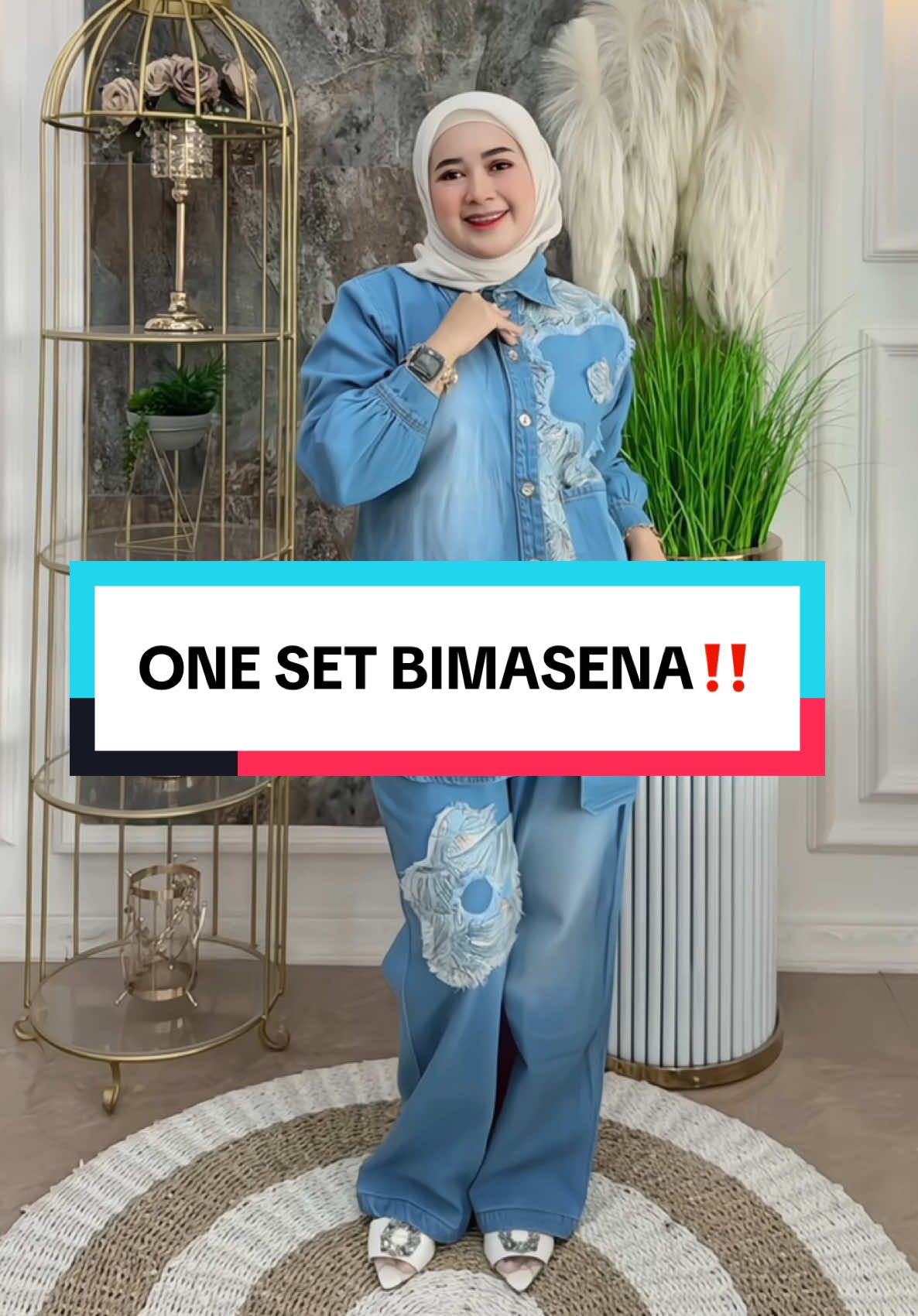 one set bimasena by vanos😍🫵🏻 yg mauu brand vanos terbaruu join live sekarang!👀 #fyp #trend #onesetkekinian #fitcheckgirl #trending #joinlive #outfits #checkoutnow #fypppppppppppppp #hargaambyar #paydaysale 