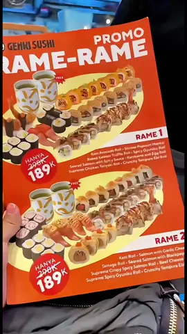klik tag lokasi yg aku sematin buat cek promonya🤤 #jelajahbegahmula #genkisushi #genkisushiindonesia #genki #sushi #sushihalal #sushihalaljakarta 