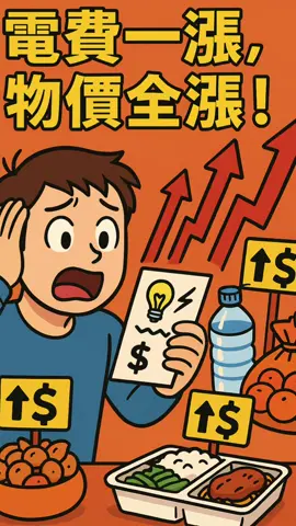 電費一漲，全台跟著漲？💡你可能沒注意到的連鎖效應 #電費上漲 #物價連鎖效應 #能源經濟學 #Shorts #知識腦爆社 #通膨的真相 