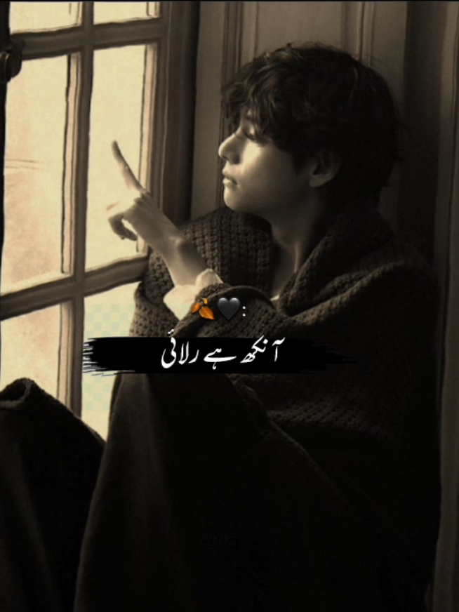 کسی اپنے نے آنکھ ہے رلائی  ..  #elios #taehyung #vibes #aesthetic #brown #fyp #trending #viral #goviral #famous #song #lyrics #unfreezemyacount 