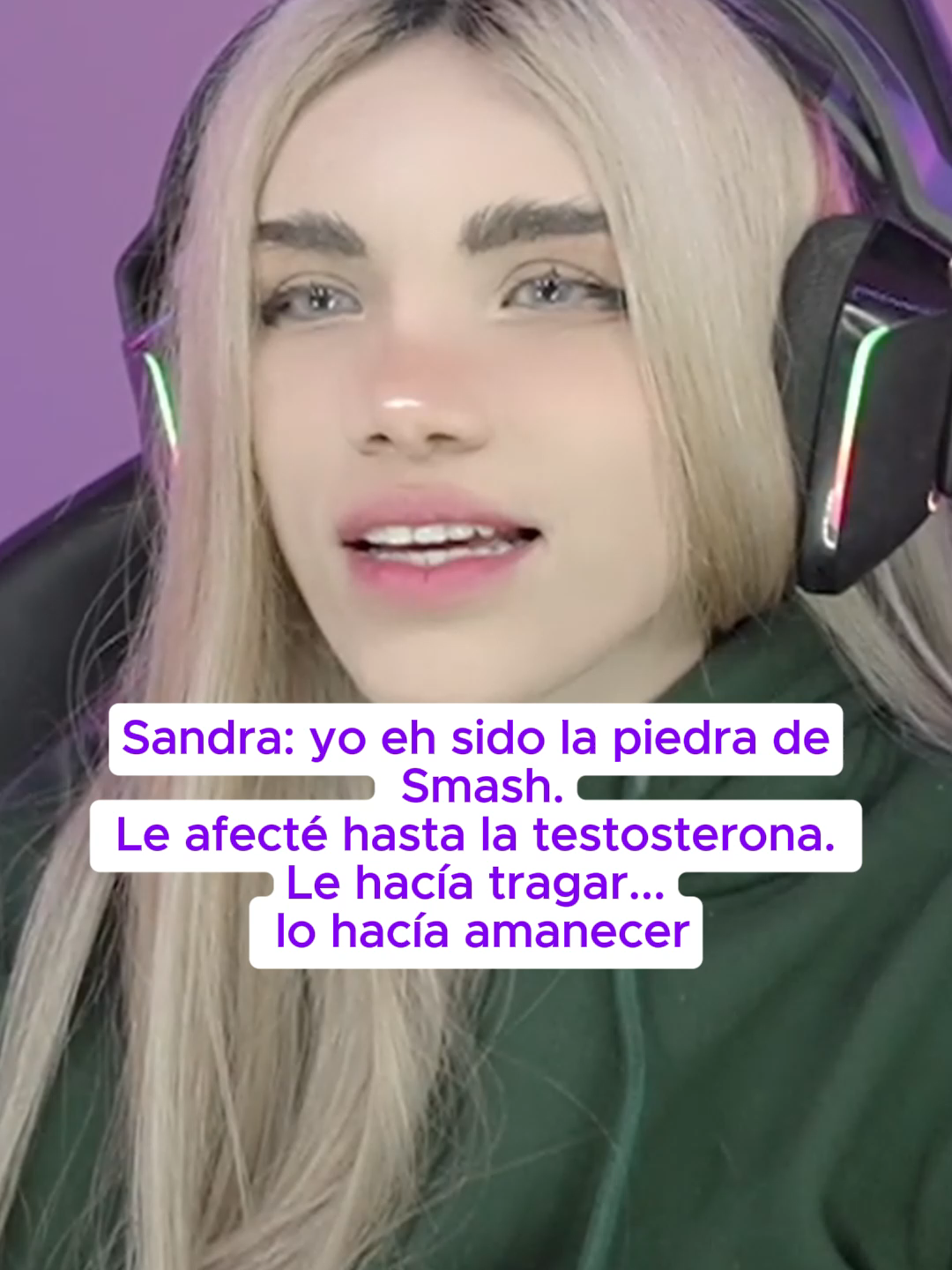 Sandra: yo eh sido la piedra de Smash. Le afecté hasta la testosterona. Le hacía tragar...lo hacía amanecer #sandraskins #nochedorada #smashdota #zeein #kick #paratii