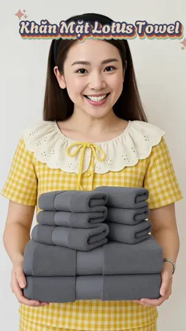 Lẻ Khăn Tăm, Gội, Khăn Mặt Châu Âu Lotustowel Làm Từ Sợi Cotton Cao Cấp Mềm Mịn, Thấm Hút, Không Ra Màu Dùng cho Nhà Tắm, Spa, Khách sạn, Resort #giadungtienich #khanmat #tiktok 