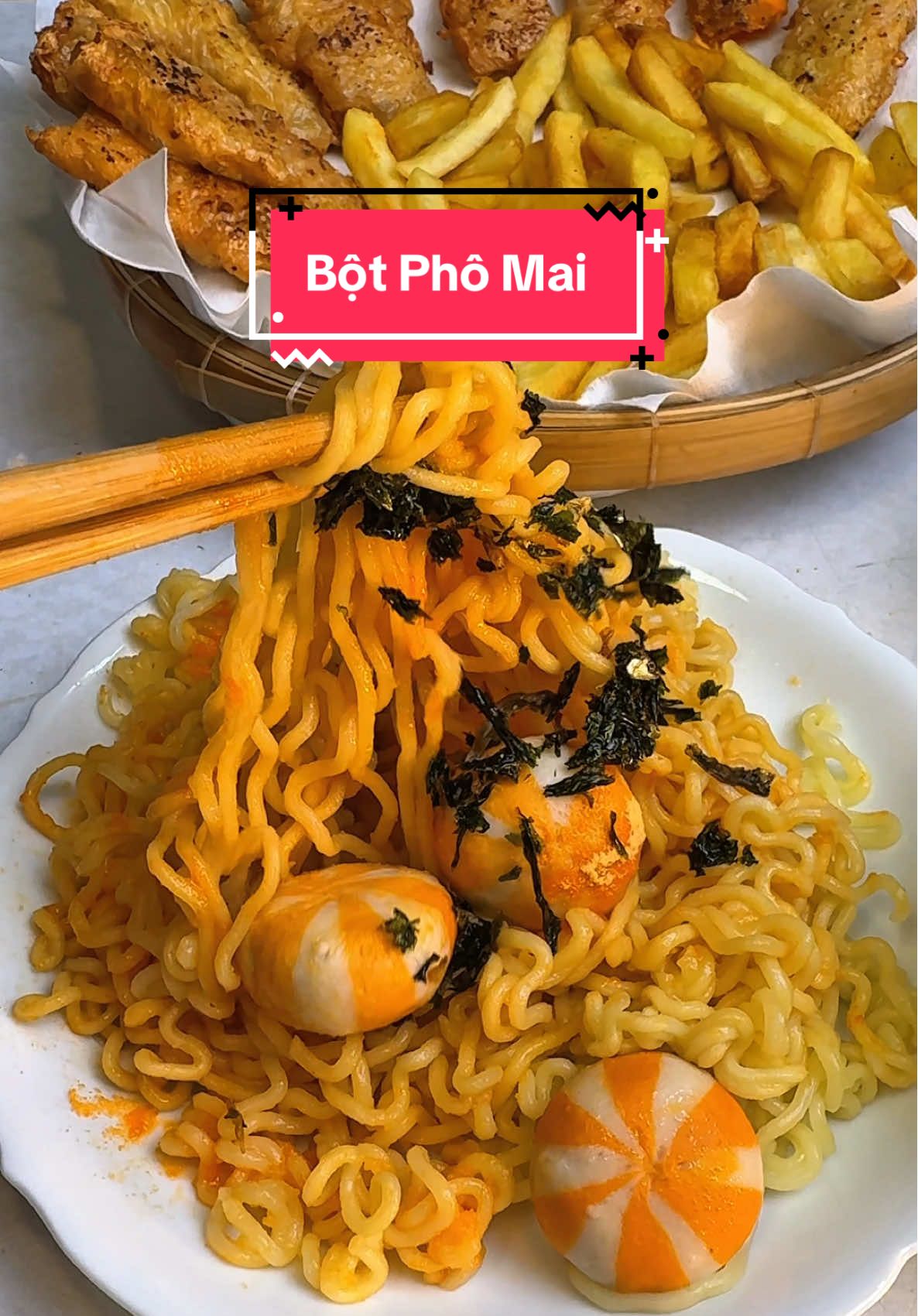 Tui mới vừa phát hiện ra ăn mì trộn mà cho bột phô mai vào trời ơi nó ngon điênn  luôn #bepcuagiao #mukbang #anvat #botphomai #botphomaisuppercheese 