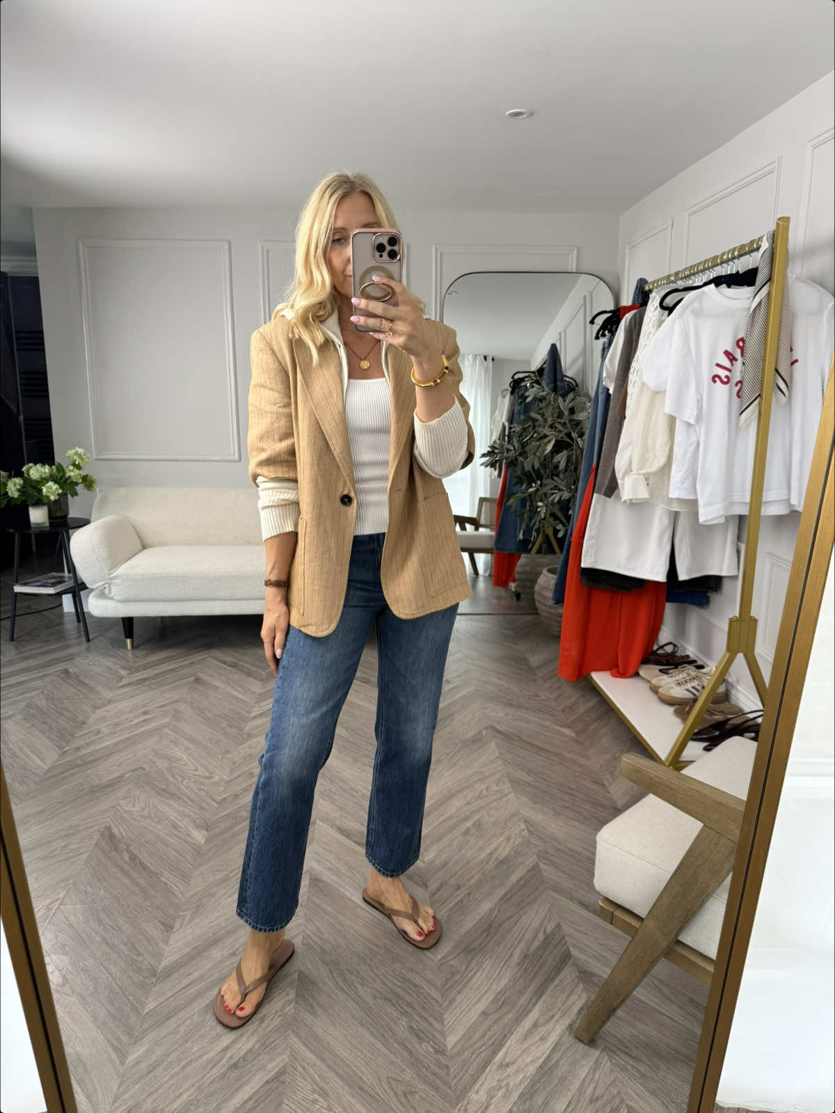 Summer layering like a stylist… 1️⃣ - Make sure the layered pieces are all tonal 2️⃣ - Each piece needs to be able to be worn separately 3️⃣ - Pair overall look with a more summer appropriate shoe  Save & follow for more tips and tricks!  We CAN’T add a clickable link onto Tik Tok (they won’t allow us). So, to get the links you can either go to the LTK app and search my name ‘Melissa Murrell’, or you can copy and paste the following link into a new browser and it will take you to our ltk shop. https://liketk.it/5kvo4