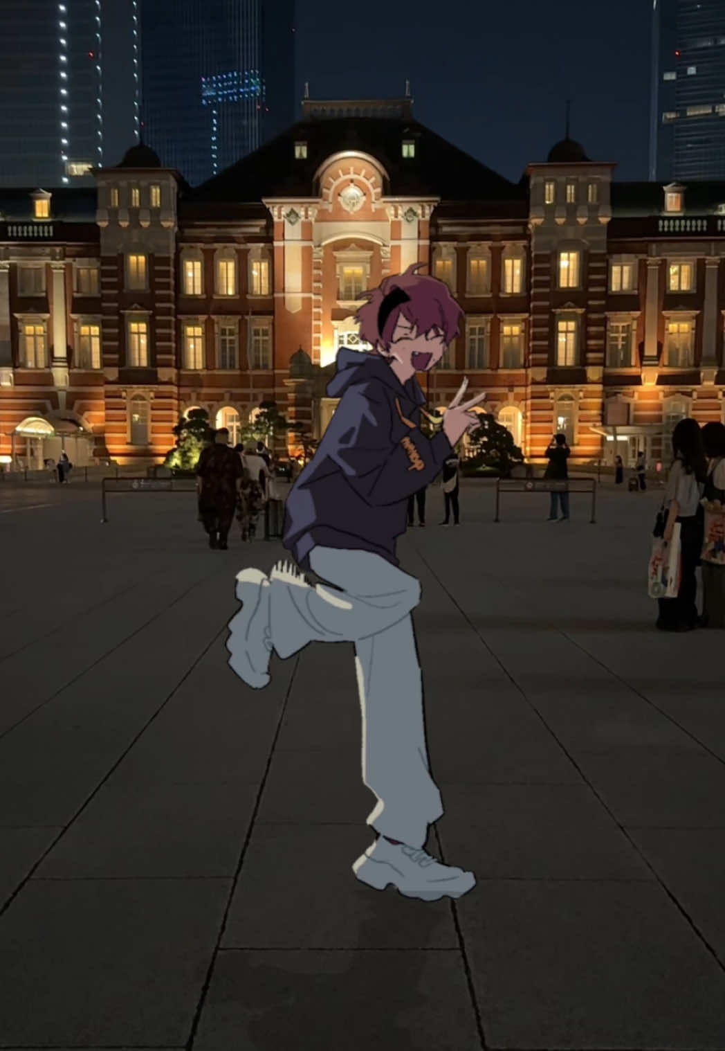 「ゴーストアベニュー 」at 東京駅🚉 #Eve #fyp #anime #dance #AR 