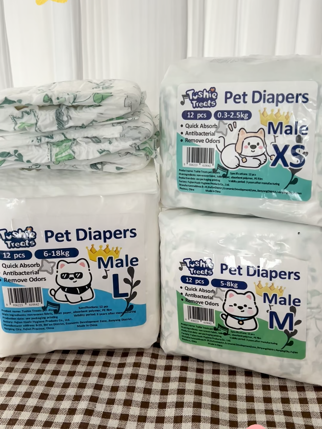 Tã thú cưng，miếng dán chặt, dễ dùng, dễ mặc, siêu tiện lợi #tushietreats #phukienthucung #petdiapers #cho #dog #cat