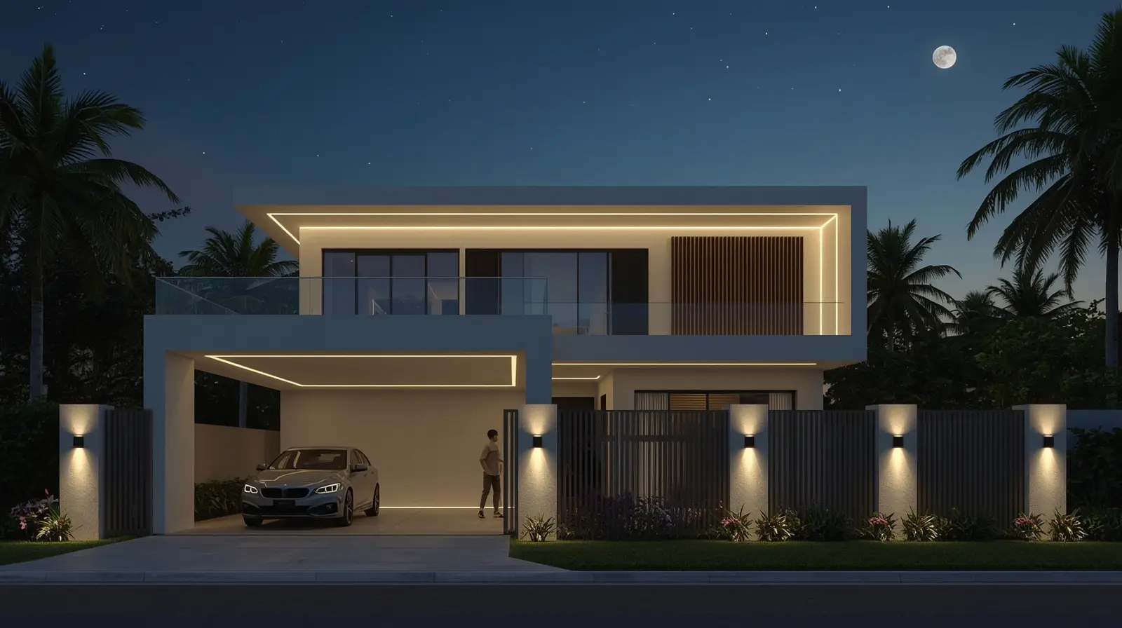 🌿 Modern, bersih, dan berkelas. Desain rumah 2 lantai ini bukan cuma tempat tinggal—ini pernyataan gaya hidup. #luxuryliving #rumahestetik #fyp #fyppppppppppppppppppppppp #artbuilding #viral #viralpost 