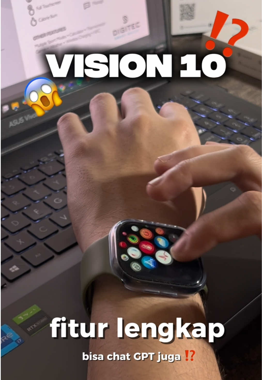 Our new smartwatch is out now! 🫨 VISION 10 now comes with NFC and built-in ChatGPT – smarter, faster, and cooler than ever 😍 #digitecwatch #smartwatch #foryoupage #rekomendasismartwatch #casualstyle 