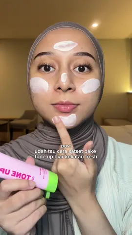 jauh lebih sukaa tone up gel nya drpd yg cream #toneup #toneupemina #toneupgel 