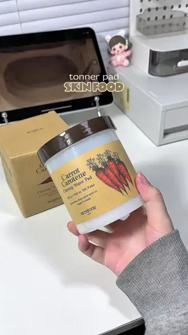 toner pab SKINFOOD #skinfood #tonerpad #carrot #unboxing #fyp #zieunbox 