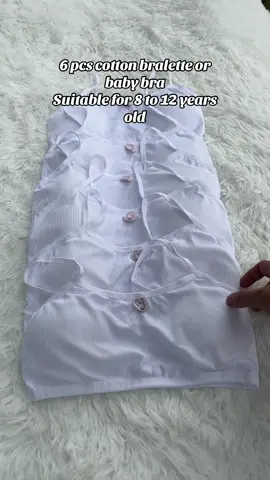 6 pcs cotton bralette or baby bra with foam suitable for 8 to 12 years old #babybra #brallette 