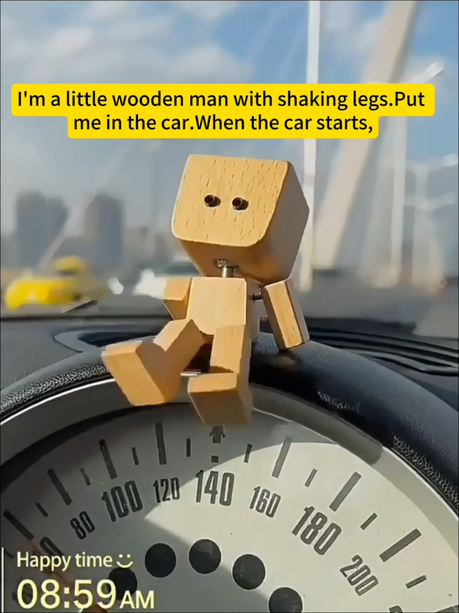 I am a wooden man with shaking legs. If you put me in the car, my legs will shake. If you like me, come and buy me