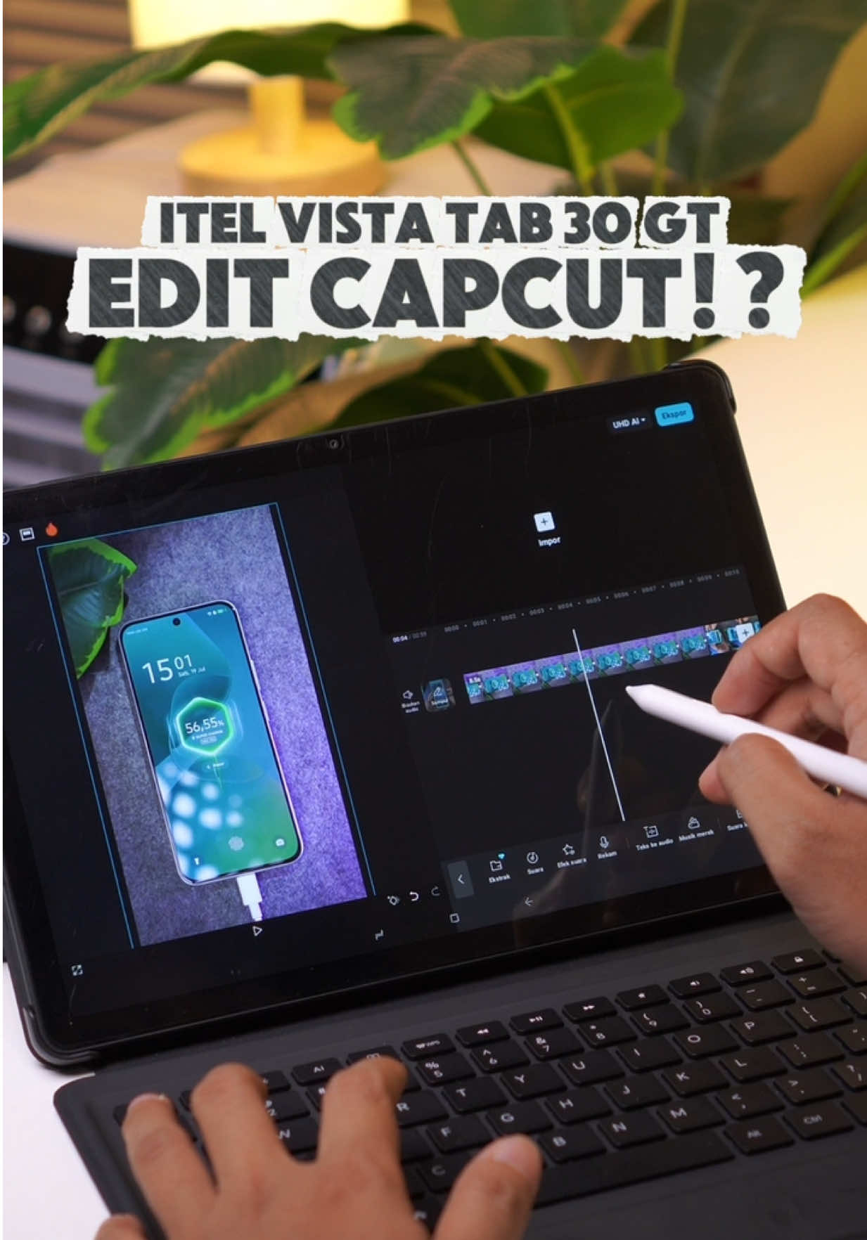 Membalas @otak mungil Tablet itel VistaTab 30 GT Buat Edit Capcut Lancaarr banget, Bisa Export Video Sampai 4K 60Fps juga. Tablet yang emang serba bisa dan dapat ACC Keyboard + Stylus Pen juga! #itelVistaTab30GT #VistaTab30GT #ItelVistaTab #Itelindonesia #TabletAndroid