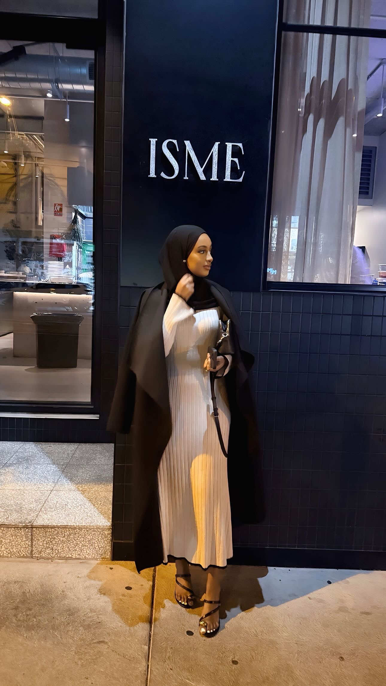 🥂• Girl’s Night - Isme Restaurant 📍#fyp #foryoupage #girlsdinner #nightout #ismerestaurant #OOTD #ootdhijab #relatable #FYPシ #MelaninOnTheMove #foryou 