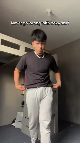 Boxy type of shirt to look taller#plain#boxyshirt #menswear#blackshirt 