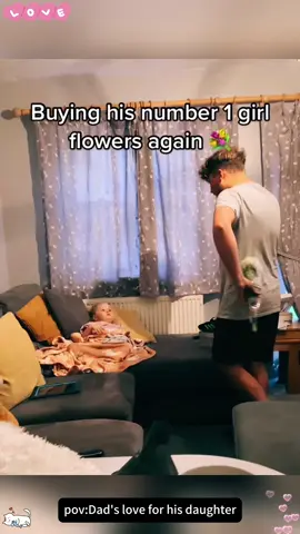 Her very first flowers from her father 🌹 #Love #lovestory #dad #daughter #dadsoftiktok 