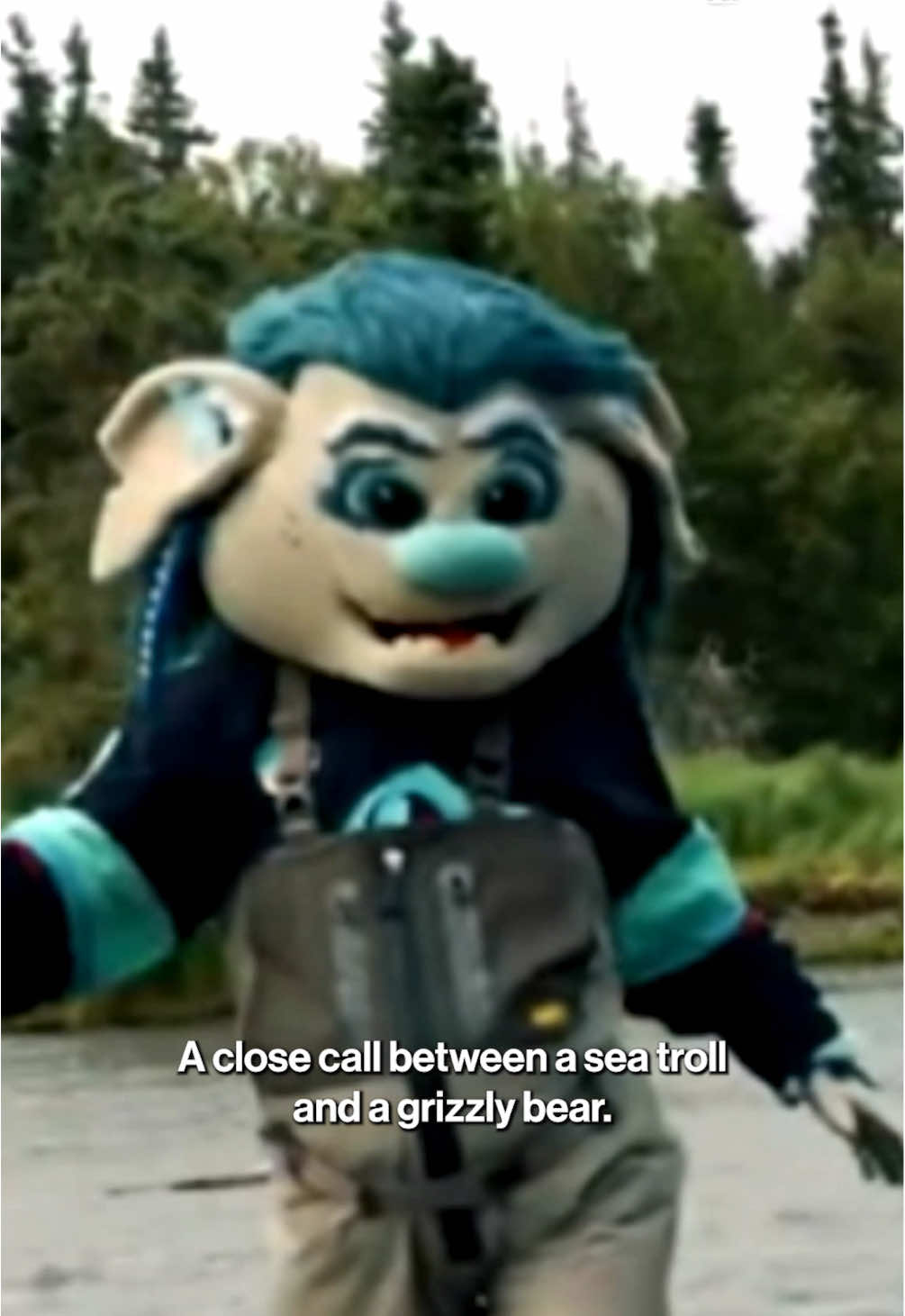 SEA TROLL VS. BEAR: The Seattle Kraken’s mascot Buoy had a close call with a grizzly bear while the NHL team was fly fishing in Canada as part of a community outreach program. What You Need to Know is now streaming exclusively on @Disney+. #seattlekraken #NHL #mascot #grizzlybear #news #flyfishing #canada #wildlife 