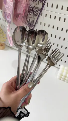 Korean Style Spoon and Fork #spoonandfork #spoonandforkset #koreancutleryset #12pcsspoonandfork 