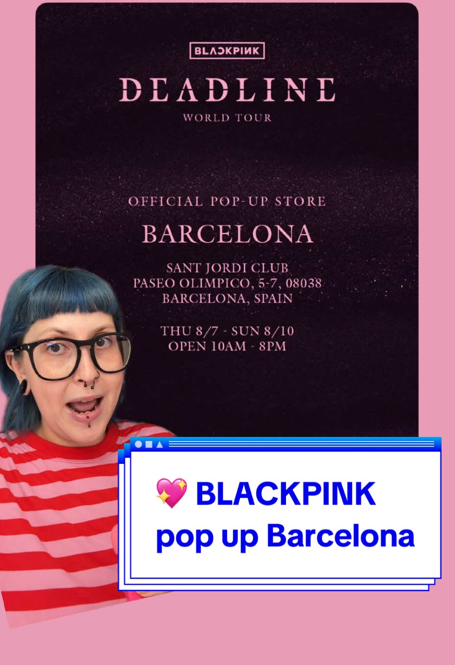 Respuesta a @nara Toda la información sobre la pop up de Blackpink en Barcelona 👚🖤💖 #blackpink #blackpinkconcert #blackpink붐바야 #concierto #fan #concerts #kpop 