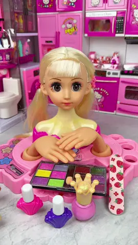Doll makeup set toys, satisfying video #satisfying #toyset #doll #foryou 