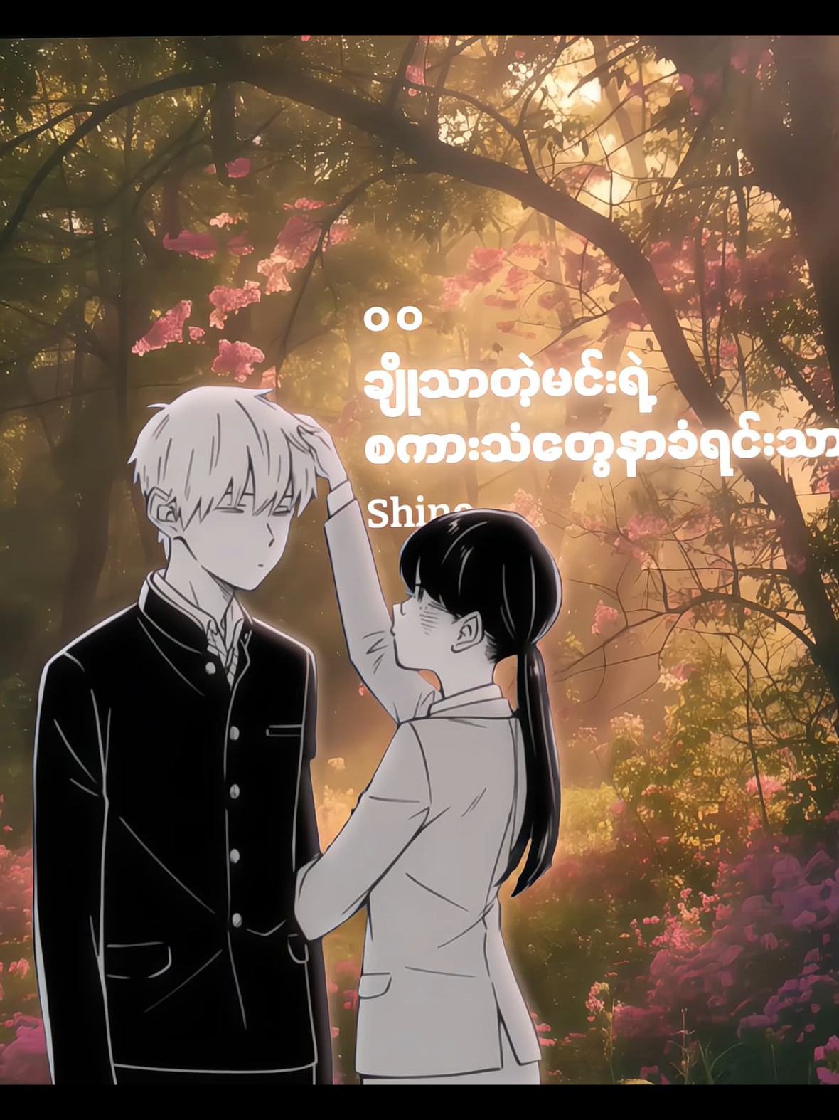 ချစ်တေးသံသာ // Shine  #100k #gfx #lyrics #song #foryou #fyp #shine 