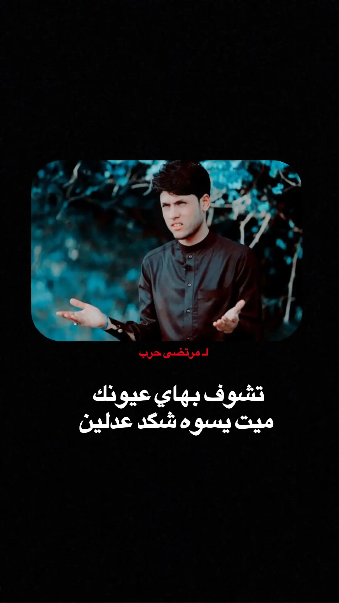 تشوف بهاي عيونك ميت يسوه شگد عدلين  . . . #مرتضى_حرب #الحب_والحرب #ابوشام #شعراء_وذواقين_الشعر_الشعبي🎸 