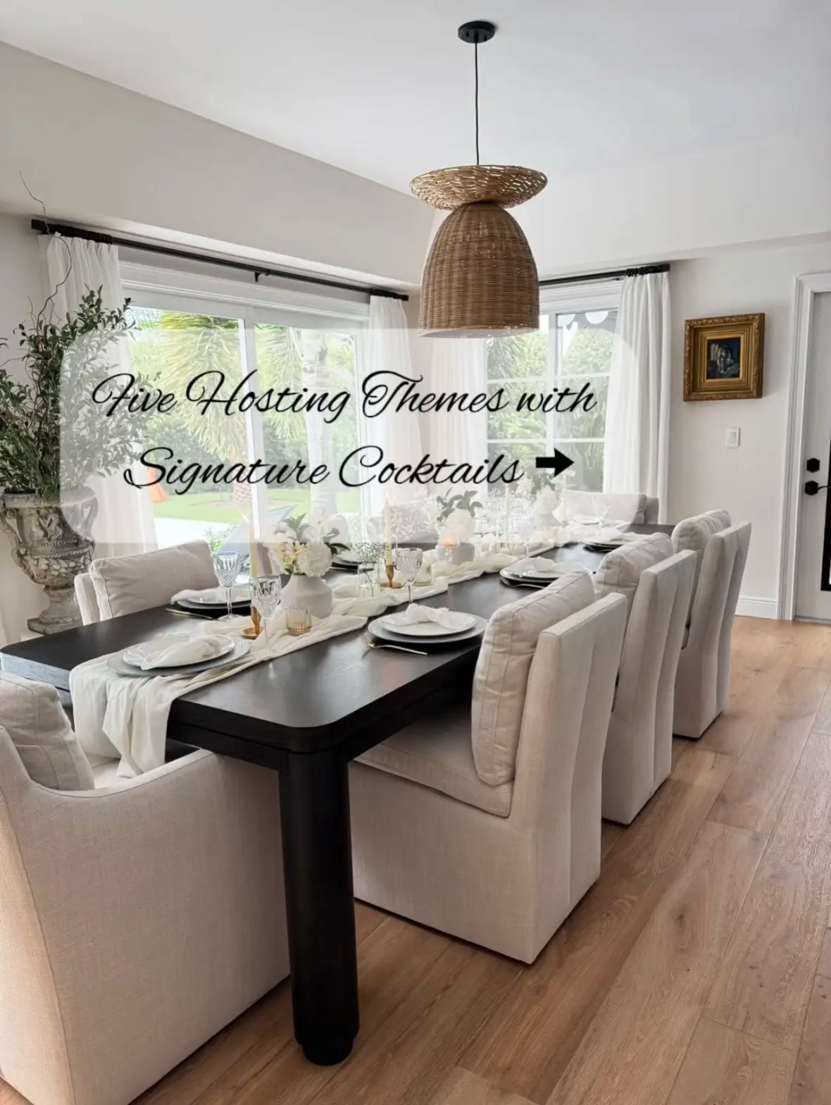 Which one’s your vibe?  . #tablescapes #tablestyling #dinnerpartyideas #signaturecocktail #hostingideas #hosting #dinnerparty 