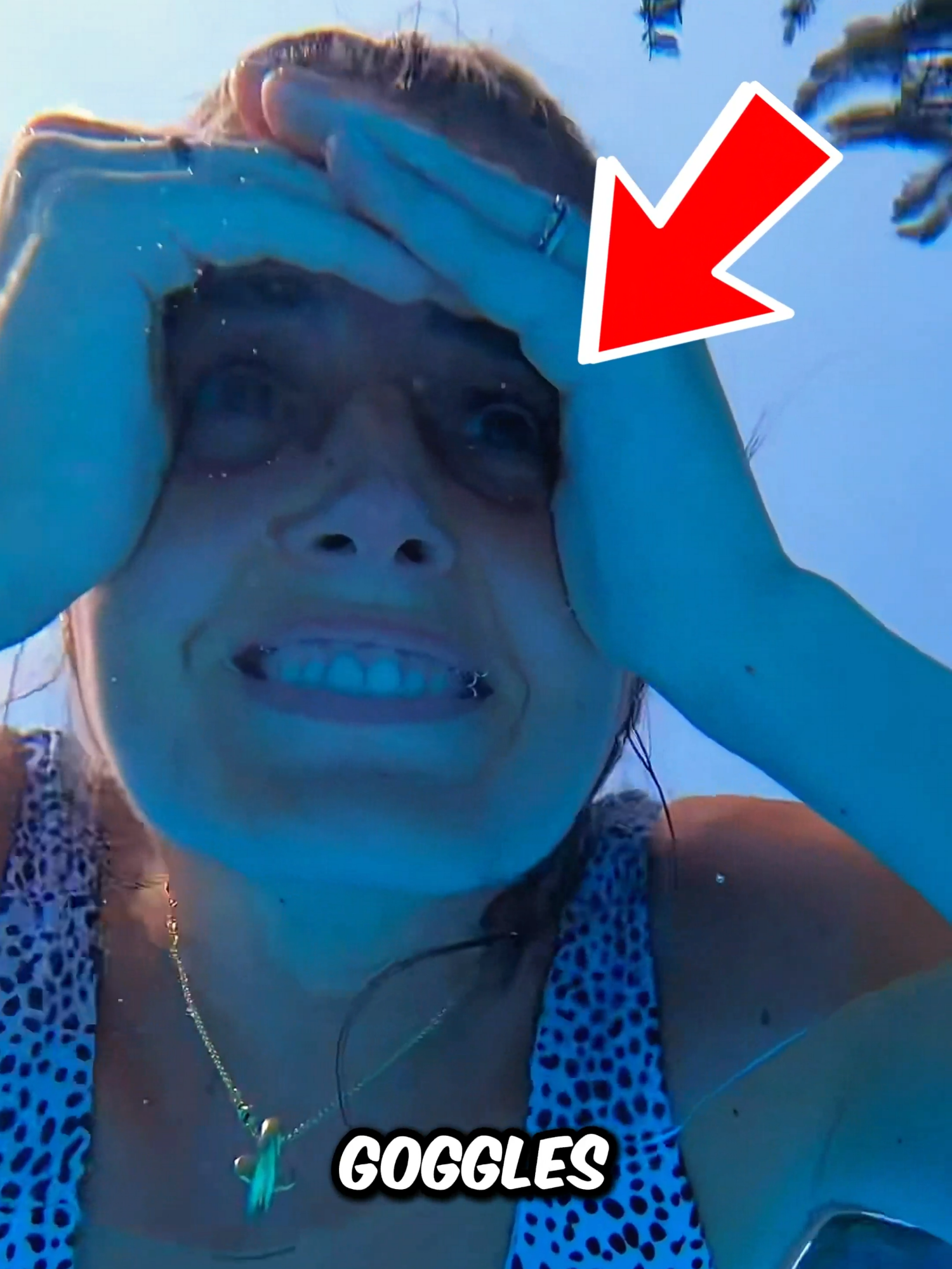 Trick To See Underwater With No Goggles! #underwater #vision #swimming #eyes #water #trick #ocean #technique #goggles #bubble #amazing