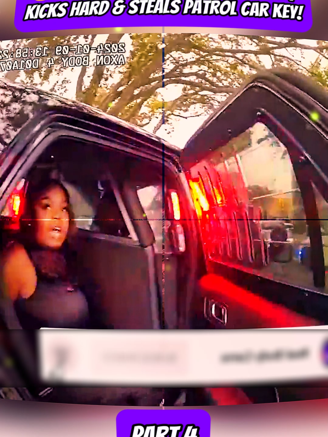 Part 4 🤯🚓 Mom goes wild: Fights cop, kicks hard & steals patrol car key!#bodycam #police #cops #bodycamfootage #fyp #viralvideos #foryoupage❤️❤️ #policeofficer #copsoftiktok #clip