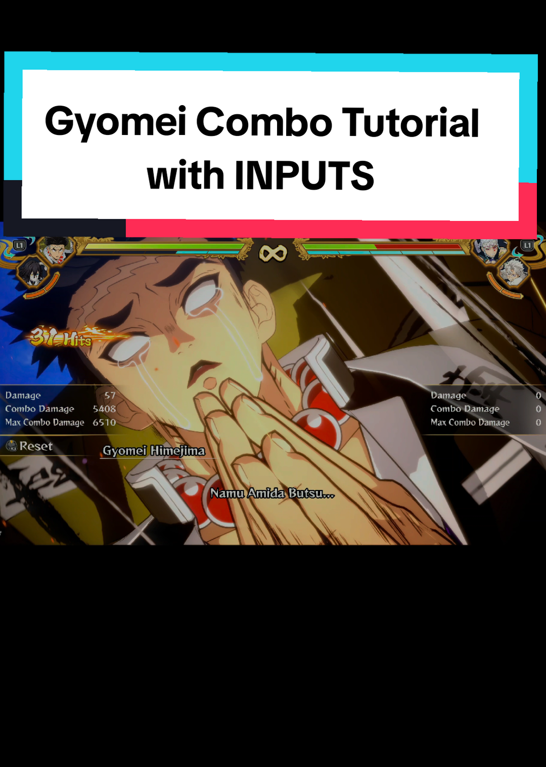 Gyomei Combo Tutorial with Inputs #demonslayerhinokamichronicles #demonslayer #gyomei #gyomeihimejima #demonslayerhinokamichronicles2 
