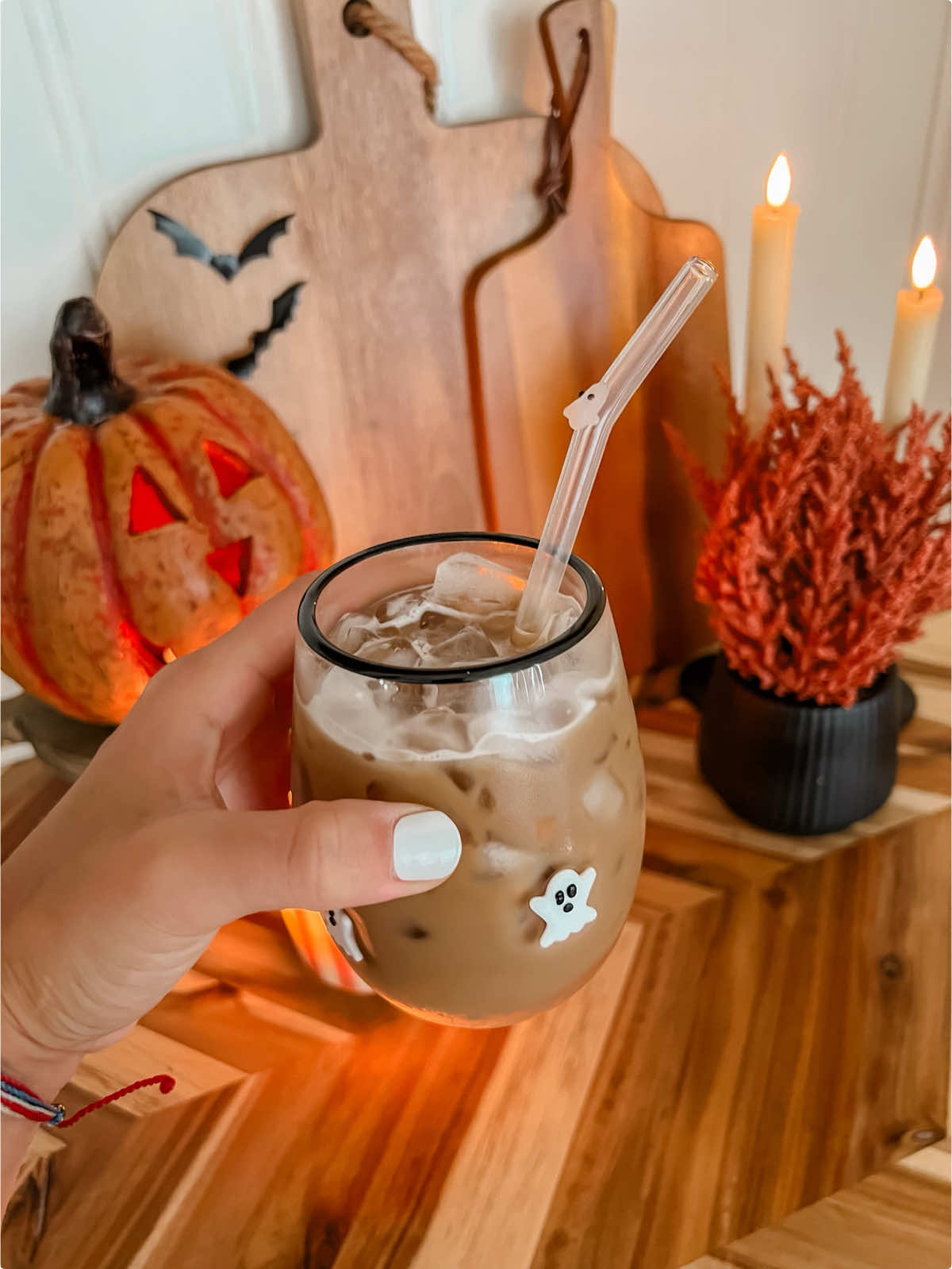 I cannot find these exact glasses because I got them at tj maxx but I have linked the straws and several similar in my bio! #coffeetok #fallvibes #fallaesthetic #cozyvibes #morningroutine #autumncoffee #pumpkinseason #fallinspo #coffeeathome #fallmood #coffeelover #aestheticvideo #fall