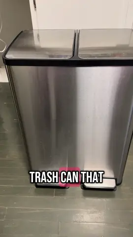 Looking for a trash can thats’s perfect for your kitchen need? This is a 60-liter dual-compartment trash can with soft-close lids. It comes in four different colors and is made of stainless steel, making it super easy to clean. One side is for recycling, while the other side is for trash. Plus, the trash bags are completely hidden, giving your kitchen a sleek, modern look. Upgrade your kitchen now! #homeorganization #bathroomstorage #kitchenstorage #kitchenpantry #storagebins #foryoupage #fypシ゚viral #foryou 