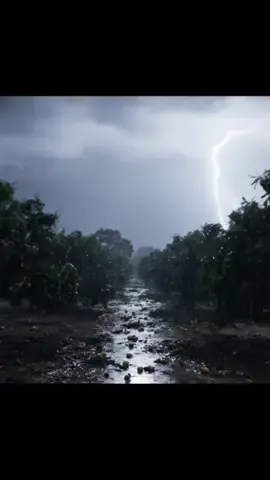 Mango 🥭 Garden Night View #mango #mangoes #rain #viral #fyp 