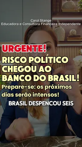 💥 BBAS3 despencou. E agora? Em 30 minutos, o Banco do Brasil caiu mais de 6%. Não foi só lucro baixo. Foi medo institucional. Na mesma sexta-feira, o ministro Alexandre de Moraes afirmou que vai ignorar as sanções da Lei Magnitsky. E o mercado entendeu o recado: se o BB for usado como peça política, o risco de sanções secundárias é real. É por isso que o investidor estrangeiro saiu. JP Morgan vendeu pesado. E você? Vai ignorar ou vai agir com estratégia? 📉 Nesse vídeo, eu te explico: • Por que BBAS3 está caindo tanto • Quais riscos estão em jogo agora • O que esperar dos próximos dias • E como agir sem cair na cilada do pânico 📬 Quer conversar sobre sua carteira? Me chama no direct ou no e-mail: contato@carolstange.com.br #CarolStange #BBAS3 #bancodobrasil #consultoriaindependente #açõesbrasileiras  